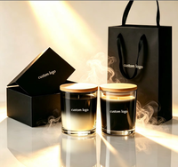 Ensemble cadeau de diffuseurs de parfum d'ambiance de Noël de luxe personnalisés à marque privée, bougies parfumées à la cire de soja faites à la main