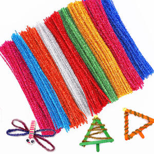 Atacado DIY Educacional Artesanato Brinquedo <span class=keywords><strong>Glitter</strong></span> <span class=keywords><strong>Chenille</strong></span> Hastes Fios <span class=keywords><strong>Chenille</strong></span> Plush <span class=keywords><strong>Tinsel</strong></span> Hastes Wired Sticks para Crianças - Product Image 1