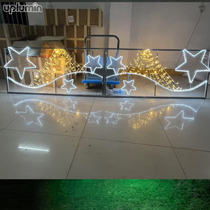 Không thấm nước LED Moon chéo ánh sáng đường phố 2D Sao Motif ánh sáng lễ hội Halloween hiển thị treo đèn giáng sinh IP65 đánh giá - Product Image 5