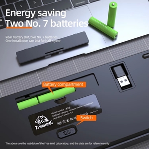 คีย์บอร์ดกลไกการเล่นเกมไร้สายตามหลักสรีรศาสตร์ปลั๊กร้อน <span class=keywords><strong>RGB</strong></span> ไร้สายแบบคู่โหมด68คีย์ <span class=keywords><strong>K68</strong></span> OEM ฟรีหมาป่า - Product Image 4