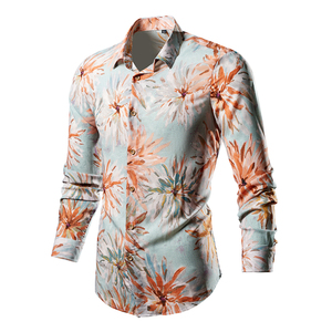 Chemise décontractée <span class=keywords><strong>pour</strong></span> <span class=keywords><strong>homme</strong></span>, nouvelle collection printemps-automne, imprimé léopard, manches longues, grandes tailles, 1117 - Product Image 4