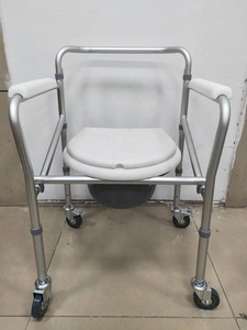 Silla sanitaria europea con inodoro para hospitales, suministro de terapia de rehabilitación con ruedas, para uso sanitario, tipo orinal - Product Image 5