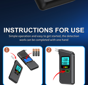 Xách tay Độ chính xác cao phân tích khí mới thổi không khí tính năng cho say rượu lái xe phát hiện độ chính xác cao rượu Tester - Product Image 5
