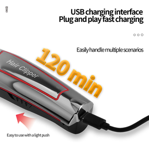 Kemei KM-034 Plata, Cortadora de Pelo para Hombre, Batería de 1500mAh, 6500 RPM, Alta Potencia, Recargable por USB, Mini Recortadora de Barba, Proveedor Mayorista - Product Image 5