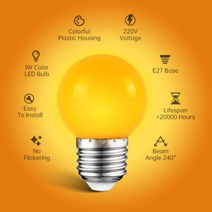Bóng đèn <span class=keywords><strong>LED</strong></span> trang trí <span class=keywords><strong>G45</strong></span> 1W nhựa E27 nhiều màu sắc, đèn tiệc bảy màu, đèn trang trí Giáng sinh, đèn <span class=keywords><strong>LED</strong></span> trang trí ngày lễ - Product Image 3