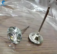Toplu 30mm temizle kristal Prong Pin düğmesi başlık