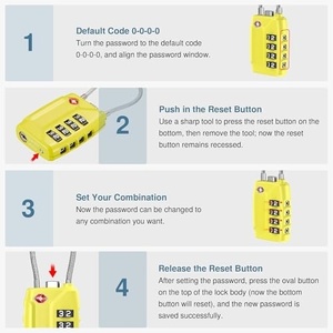 Meilleur prix - Cadenas à combinaison approuvé par la TSA - Cadenas à câble à 3 chiffres - Cadenas TSA - Cadenas à câble pour bagages de voyage - Product Image 4