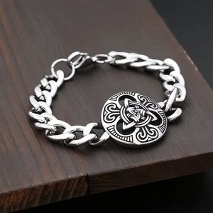 Pulsera Vikinga de Acero Inoxidable con Nudo Celta, Estilo Cubano, para Hombre, Sólida, Duradera, Retro, Gótica, de Alta Calidad, Regalo de Metal Pesado - Product Image 4