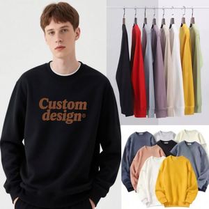 Sudadera de Cuello Redondo Extra Grande de Alta Calidad, Sudadera de Algodón Lisa con Logotipo Impreso, Sudadera con Bordado Personalizado para Hombre - Product Image 1
