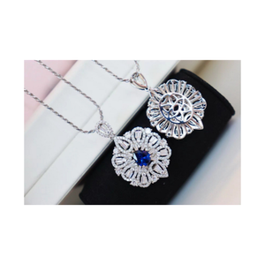 Collar con colgante de garra de circón de Plata de Ley 925 de lujo, joyería LAVINA chapada en rodio Unisex - Product Image 1