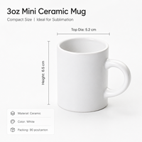 3oz Mini Keramische Espresso Kopjes Bulk, Kleine Porseleinen Koffie Shot Kopjes voor Café Restaurant, Opdruk met Aangepast Logo, Dipsaus Kopje