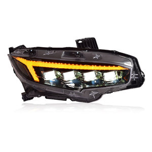 Nouvel ensemble de phares 12V 16-21 pour 10e génération avec lentille LED modifiée, feux de jour et clignotants à défilement dynamique - Product Image 4