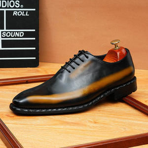 Nuevos Zapatos Casuales de Negocios para Hombre ASTON M.JAZZ, con Suela Gruesa, Punta Cuadrada, Cierre con Cordones, Ligeros, Transpirables, Antideslizantes, de Goma - Product Image 3