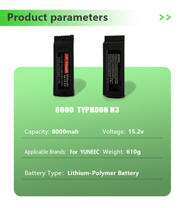 Batterie de remplacement de haute qualité 15,2 V 8000 mAh pour YUNEEC TYPHOON H3, grande capacité, temps de vol plus long - Product Image 6