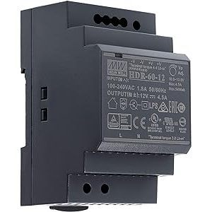 Meanwell HDR-60-12 ac/dc 3-โมดูล60W 12V แหล่งจ่ายไฟสลับราง DIN 5A - Product Image 4