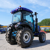 Tracteur agricole multifonction 60HP 4 roues motrices avec cabine fermée