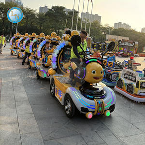 Luxury Electric Trackless Train Fiberglass Metal Outdoor Public Shopping Mall Use Featuring Simulated Leather Seats <b>Shooting</b> - Product Image 3
