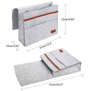 Organisateur de rangement en feutre pour chevet, poches de lit suspendues pour chambre à coucher - Product Image 1