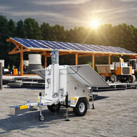 24/7 Mobiler CCTV-Solar anhänger mit Hybridsystem für die 24-Stunden-Fernüberwachung von Baustellen