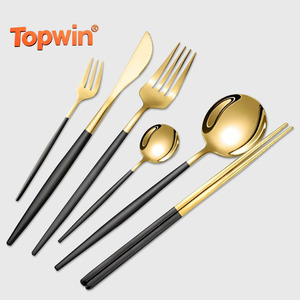 304 Stainless Steel Tableware Western Dinner Knife, <b>Fork</b> <b>and</b> <b>Spoon</b> <b>Set</b> Household Food Tableware <b>Set</b> - Product Image 1