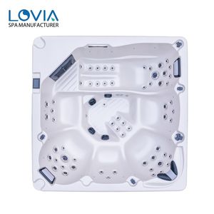 全新设计户外热水浴缸 Spa Balboa 6人按摩配置 LED 灯 Jacuzzier 水疗按摩浴缸户外热水浴缸出售 - Product Image 2