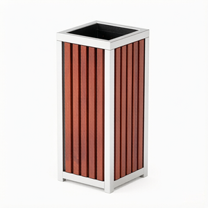 Contenedor <span class=keywords><strong>de</strong></span> Basura para Exteriores con Marco Metálico y Panel <span class=keywords><strong>de</strong></span> Madera, Logotipo Personalizado, Resistente a <span class=keywords><strong>la</strong></span> Intemperie, Decorativo, para Caminos <span class=keywords><strong>de</strong></span> Resorts - Product Image 2