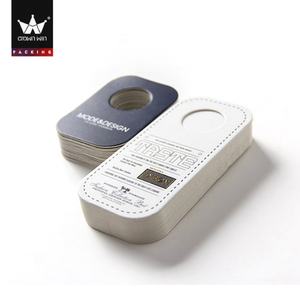 Crown Win <b>Personalized</b> Recycled Die Cut Coated Paper Hang Tags Commercial Identification with Optional Strings Printing Process - Product Image 1