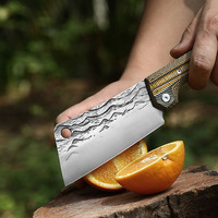 Couteau de poche pliant tactique couteau de chef de camping couteau à viande couperet avec poignée G10