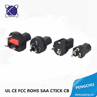 Câble d'alimentation CA interchangeable IEC 13 C14 avec prise EU UK US AU