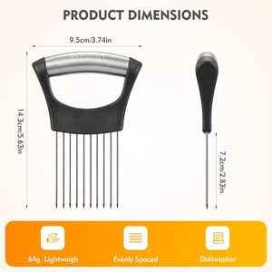 MbsaAO Soporte Portátil para Cebolla, Rebanador, Cubierta Protectora, Apto para Lavavajillas, Herramienta <span class=keywords><strong>Asistente</strong></span> para Picar Verduras, Carne y Aguacates - Product Image 3