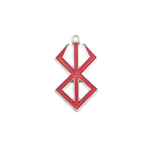Pendentif Anime Berserk Legends en alliage, porte-clés octogonal, options de couleurs rouge et noir pour accessoires de collier - Product Image 5