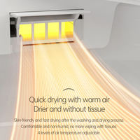 WC intelligent monobloc en céramique avec stérilisation UV par pulvérisation et chasse d'eau automatique pour salle de bain