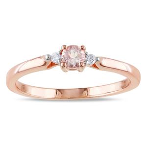 Bague en argent sterling 925 avec morganite plaquée or rose, coupe ovale, bague de mariage unique et antique - Product Image 2