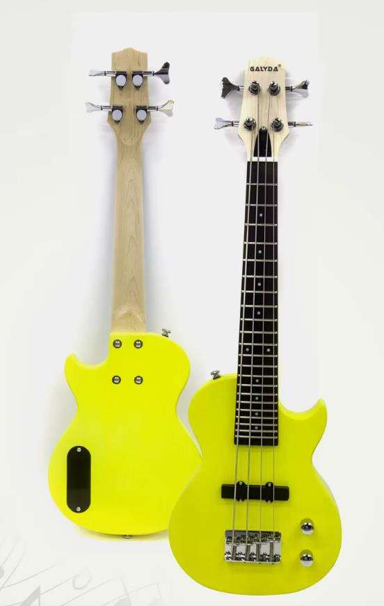 เบสไฟฟ้าสำหรับเดินทาง30นิ้ว-สีเหลืองมะนาว