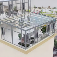Verrière de jardin en aluminium pour terrasse et véranda, utilisable toute l'année