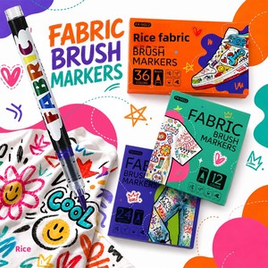 Marqueur textile pour best-sellers : outil créatif pour vêtements d'étudiants et graffitis ; lavable à l'eau, résistant à la décoloration - Product Image 2
