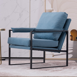 Sillón tapizado de fácil reclinación, sillón de brazo Industrial de cuero moderno para sala de estar de Hotel Cofe - Product Image 1