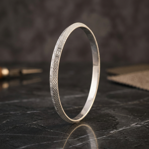 <b>Men's</b> Stylish Silver Fashion Kada Fashionable <b>Bangles</b> for <b>Men</b> - Product Image 2