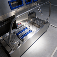 Tourniquet d'hygiène automatique SUS304 avec station de lavage et de désinfection des mains et des bottes certifiée CE pour l'entrée des ateliers de transformation de viande
