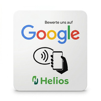 Individueller Logo-Acryl-NFC-Google-Bewertungsständer mit QR-Code „Tap to Review“ Thekendisplay für Restaurants und Salons
