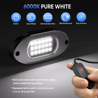 Kit de Luces LED Blancas Puras para Roca, 4/6/8/12 Pods, Impermeables IP68, Ajuste Universal, Interruptor de Iluminación de 12V para Coche, Vehículos Todoterreno, Camión