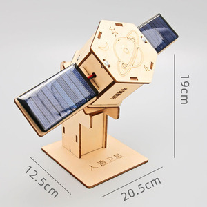 Set di Satellite Solari <span class=keywords><strong>in</strong></span> <span class=keywords><strong>Legno</strong></span> Fai-da-Te, Essenziale per il Percorso Educativo di Scienza e Ingegneria dei Bambini - Product Image 3