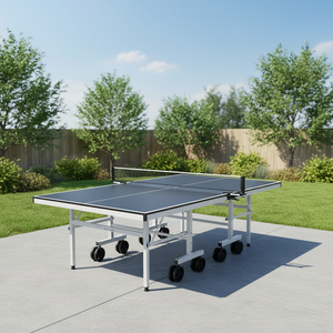 Nouvelle conception, <span class=keywords><strong>table</strong></span> de <span class=keywords><strong>ping</strong></span>-<span class=keywords><strong>pong</strong></span> mobile de haute qualité pour l'intérieur et l'<span class=keywords><strong>extérieur</strong></span>, avec roues, design pliable, protection solaire, imperméable, sport - Product Image 1