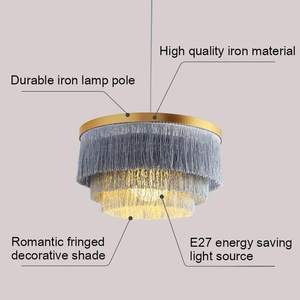 <span class=keywords><strong>Lampadario</strong></span> a Sospensione Decorativo Nordico, Caldo e Romantico, LED con Nappe, <span class=keywords><strong>Grigio</strong></span>/Blu/Rosa/Bianco, Creativo per Ristorante e Camera da Letto - Product Image 5