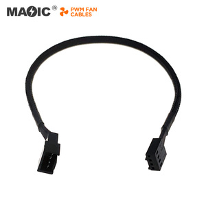 Mini ventilateur GPU mâle/femelle, 30cm, 4 broches, câble d'extension pour ordinateur, 1 pièce, adaptateur PWM, <span class=keywords><strong>manchon</strong></span> noir, dernière nouveauté 2021 - Product Image 3
