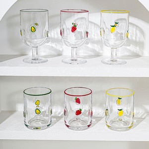 Vaso <span class=keywords><strong>de</strong></span> vidrio pintado a mano con diseño transfronterizo, taza <span class=keywords><strong>de</strong></span> desayuno con relieve, nuevas copas <span class=keywords><strong>de</strong></span> vino <span class=keywords><strong>de</strong></span> tallo corto - Product Image 5