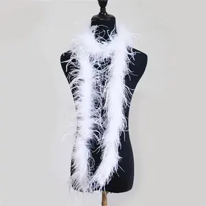 Новый стиль OEM, шарфы с перьями, вечерний шейный платок, индивидуальная цветная отделка, сексуальная женская оптовая продажа, боа из страусиного пера