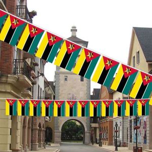 Wholesale Hot Sales Mozambique Mozambican Bunting String <b>Flag</b> 5.5'' X 8'' Hot Trimming for National Campaign Decoration - Product Image 4