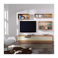 Prima moderne centre de divertissement meuble TV pour 80 ''TV Double stockage multimédia Console Table avec porte abattante pour salon