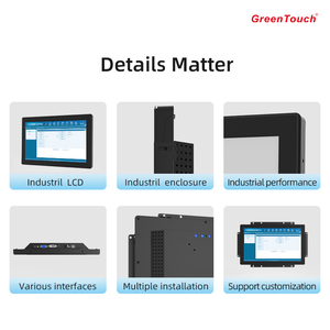 Greentouch 13.3 inch siêu mỏng màn hình cảm ứng dễ dàng hoạt động HD VGA hd-mi DC DVI giao diện không thấm nước chứng nhận 1920x1080 - Product Image 2